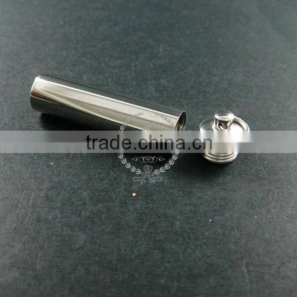 10x45mm 316L stainless steel perfume tube box screw top wish vial pendant charm DIY jewelry supplies 1820248