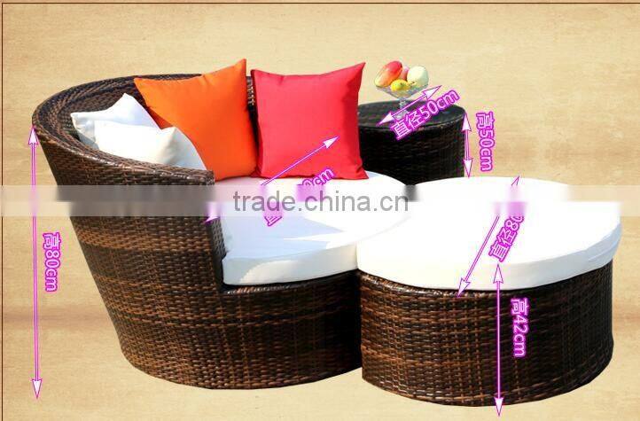 Outdoor Wicker Rattan Patio Sunbed Lounger Sofa Chair Furniture Set