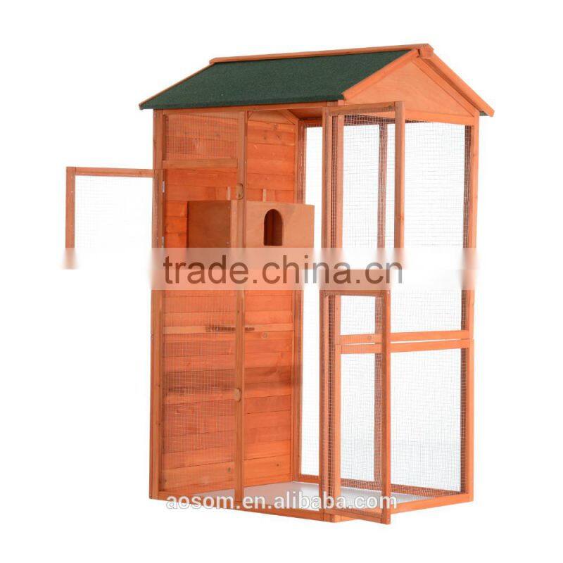 Pawhut 71" Large Vertical Outdoor Aviary Bird Cage - Golden Red