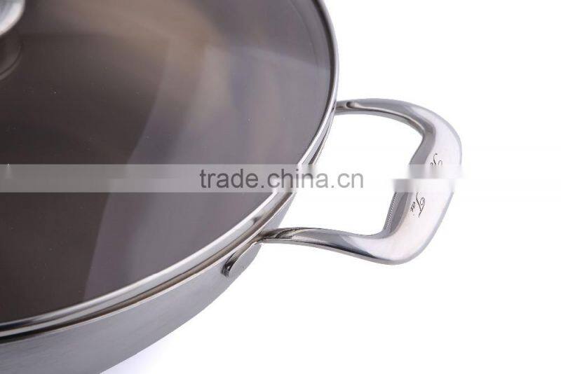 hot-selling style pure titanio pan with no stick and no smok titanium kitchenware