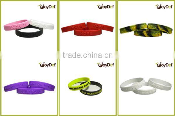 High Definition Screen Printed Silicone Bracelets with high quality