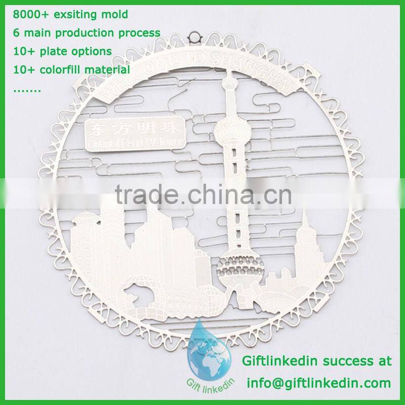 Etching metal bookmark/China wholesale iron bookmarks