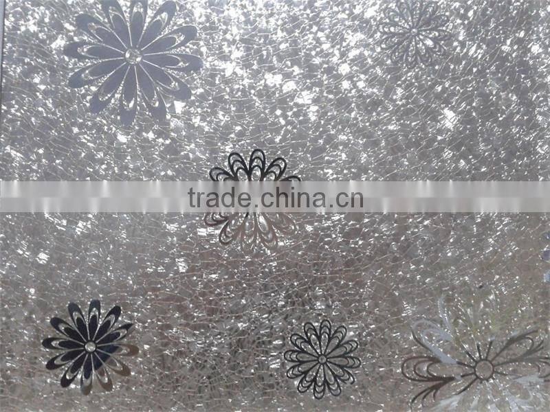 ginde glass high quality design ice flower mirror glass