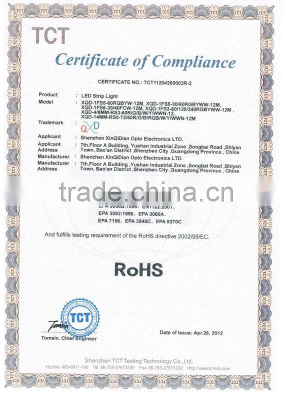 waterproof rgb led strip with ic ws2801 led strip 5050