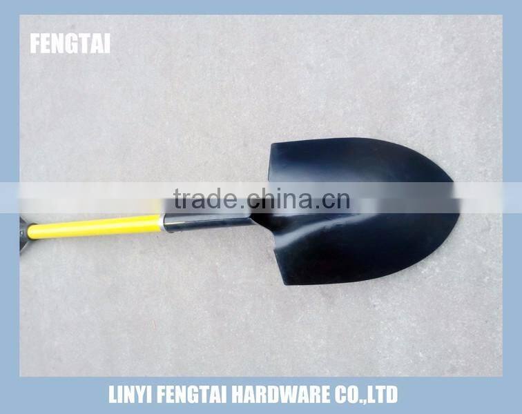 Plastic Grip Round Short Fiberglass Handle Shovel