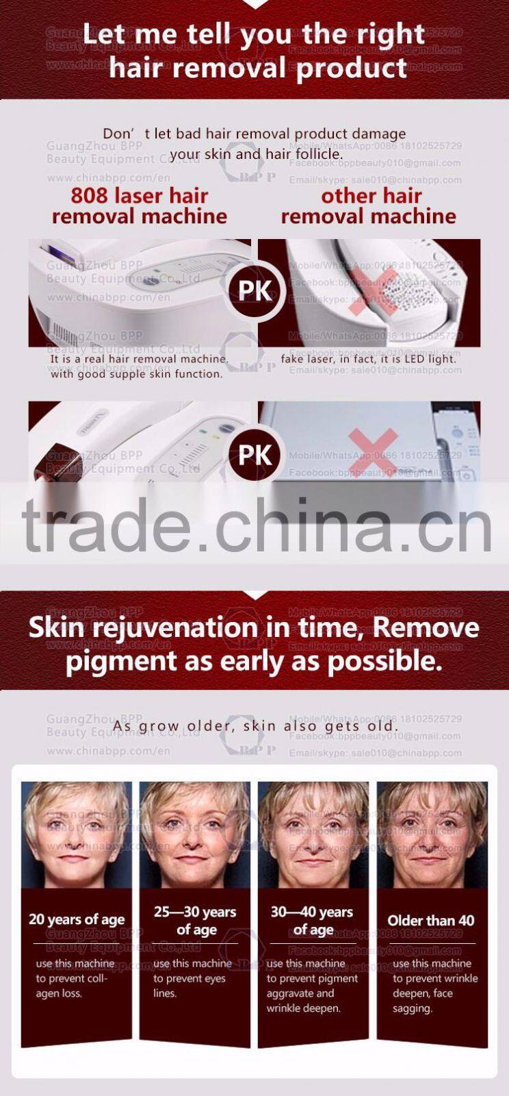Home use !! 808 diode laser hair removal laser home use