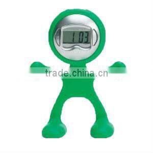 promotional item gift clocks Flexible little man shape small digital clock