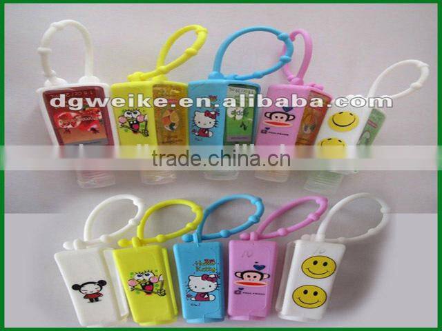Colorful hand sanitizer holder silicon bottle holder hot promotion item 2017