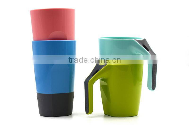 GREEN and Rapid Degradation corn starch material healthy water cup with silicone base for gifts