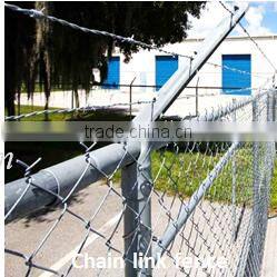 Galvanized+PVC coated Basketball/Football chain link fence/Court chain link fence(Guangzhou Factory)