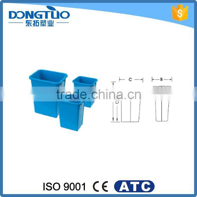 Best price blue square dustbin, kids dustbin, mini plastic dustbin
