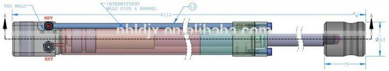 High Quality Welded Double Acting Hydraulic Cylinder