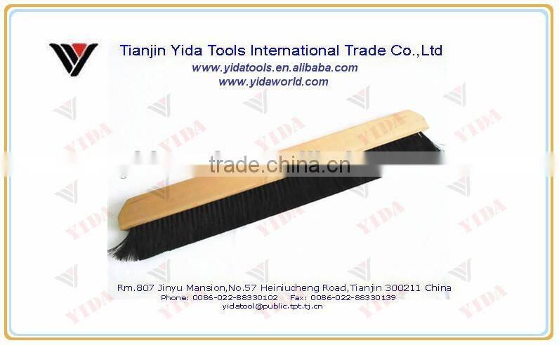 outdoor wooden push broom
