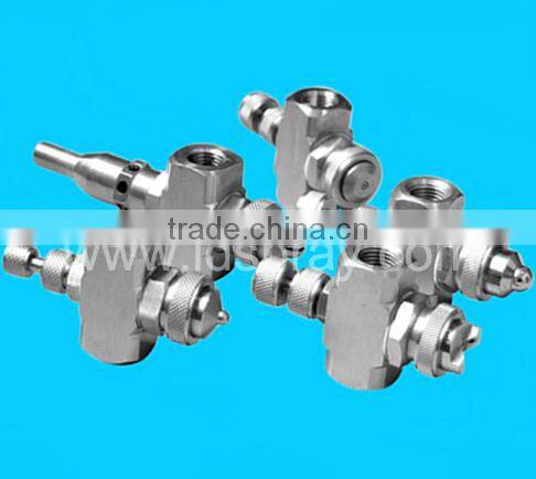 JCO type automatic cleaning or washing air atomizing spray nozzles