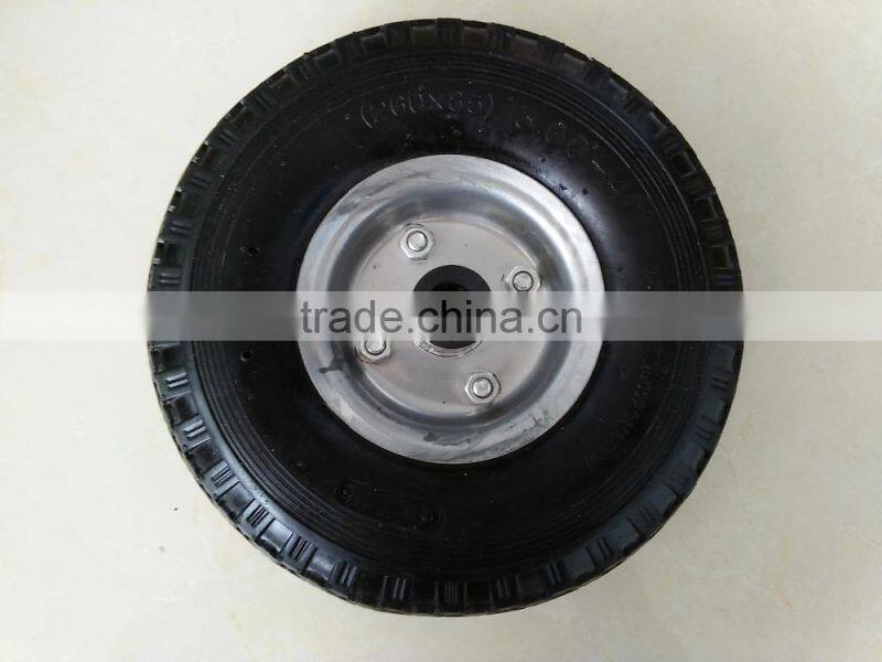 wood wagon wheelbarrow rubber wheel 3.00-4
