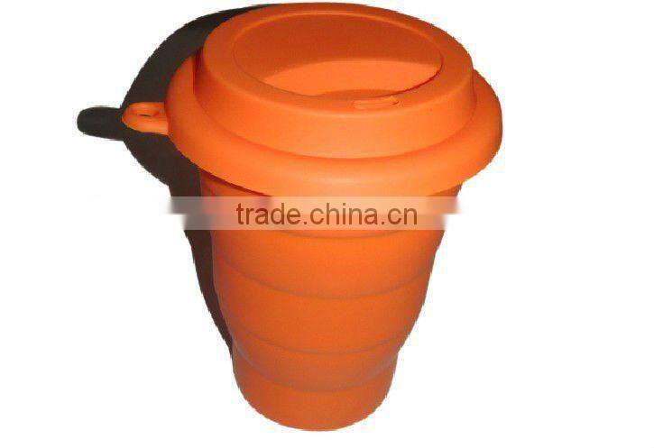 Free packing Colorful Silicone Collapsible Cup