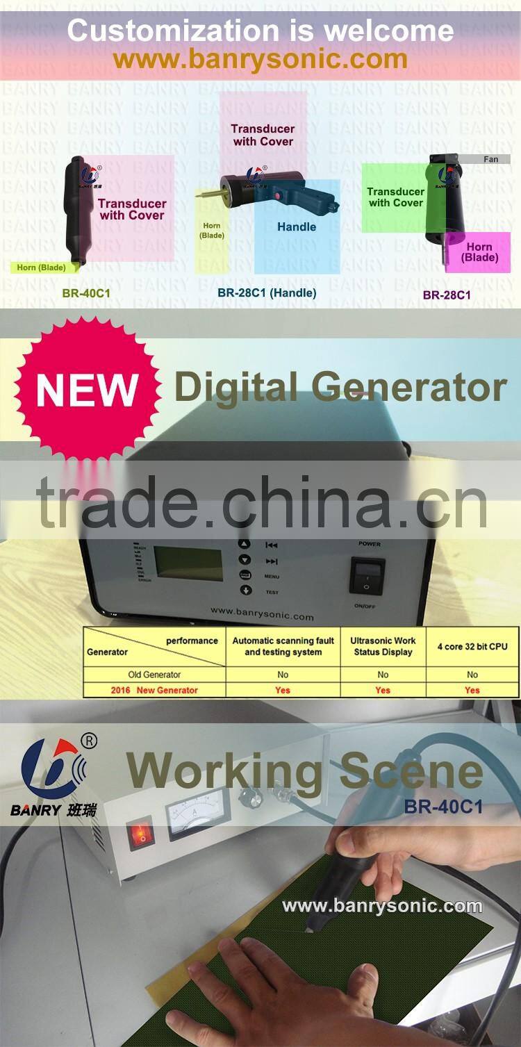 Hangzhou BANRY 28kHz/40kHz Ultrasound Non-woven fabric Cutting Machine price
