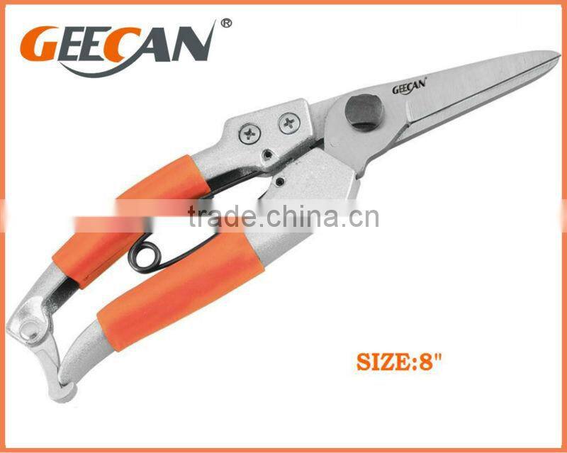 High carbon steel garden trimming scissors