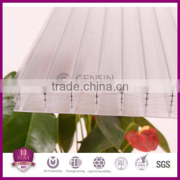 32mm Polycarbonate Sheet Hollow For Stadium Project Skylite Roofing PC Panel High Light Transmission Heat Insulation UV Coating