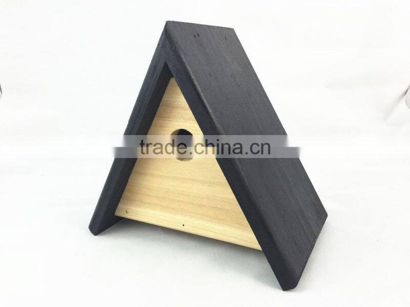 Triangle wooden bird house,FSC wooden bird nest, pet house