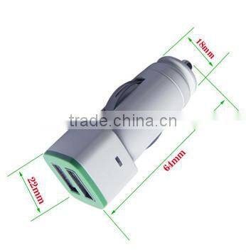 2015 Universal CE ROHS pass 1A/2.4A Output Mobile Phone Travel Adaptor/USB Car Charger