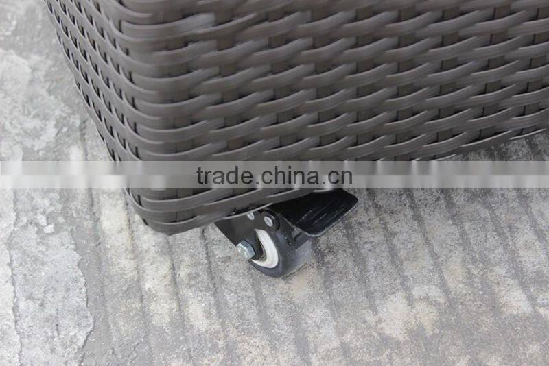 Rattan Furniture Food Dining Car With Fixable Wheels