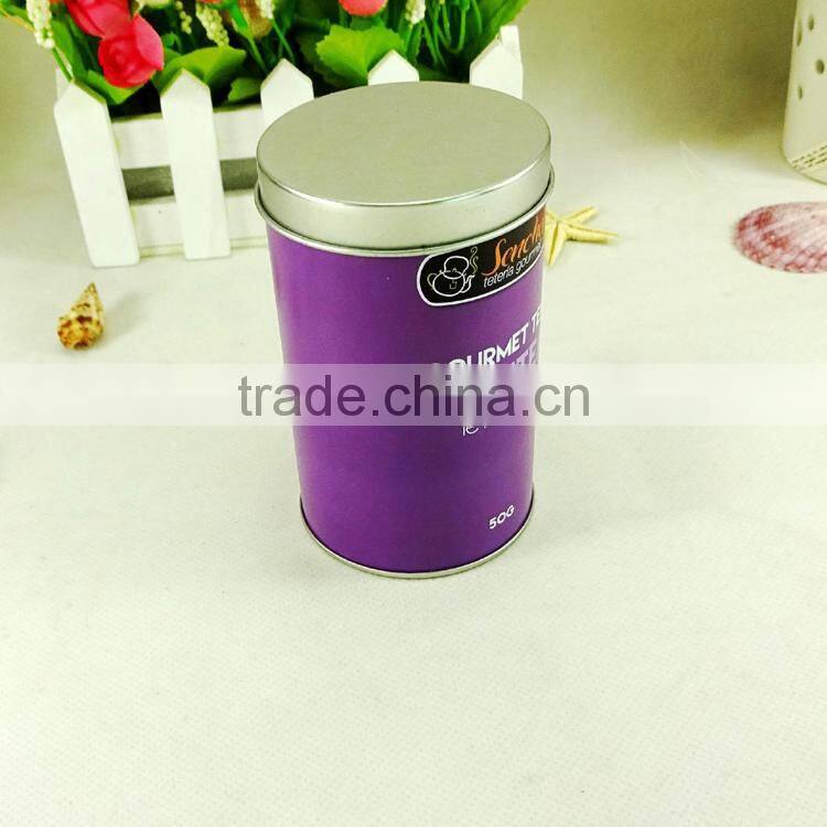 Personalized color cylindrical metal tin pen holder