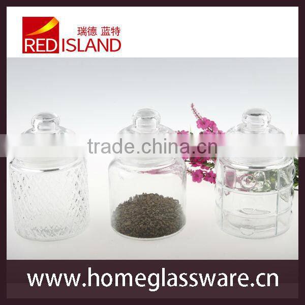 clear mini glass jar with glass lid spice glass jar