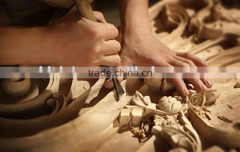 Spanish antique style wooden living room side cabinet with iron openwork doors