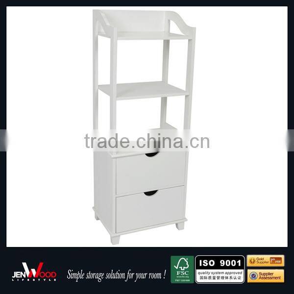 freestanding slim design MDF white bathroom furniture collections