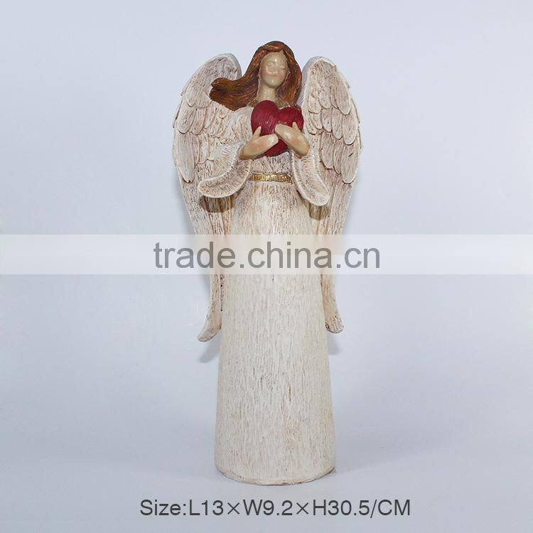 Hot selling wood resin Angel statue crafts