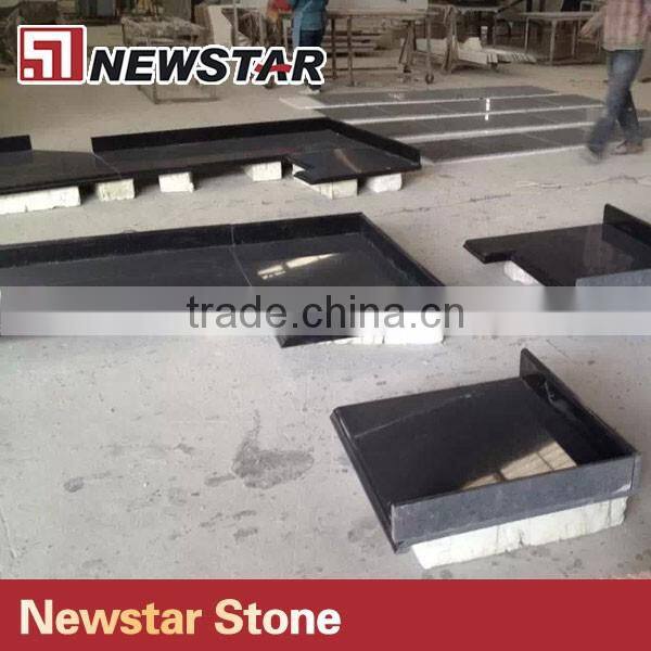 Newstar black solid color granite countertop