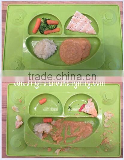 Silicone Kids Placemat ,Silicone Divided Suction Plate