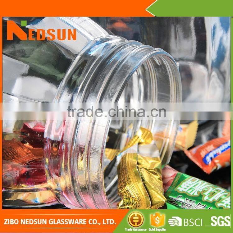 Large glass storage jar with high quality