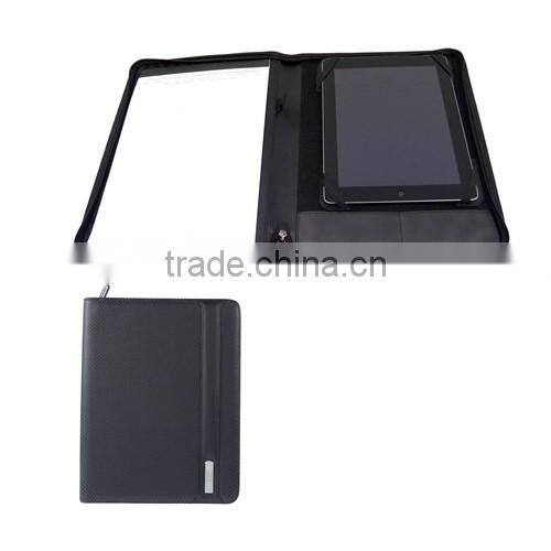 PU document folder with pad holder