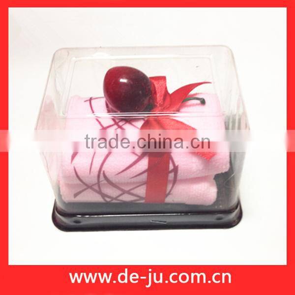 Towel Towels Cherry Cake Shape Wedding Gift Pink Fashion Promotion Gift