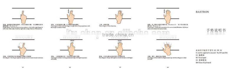 New Transparent Super Thin Glass Touch LED Backlit Universal Wired Keyboard For Windows/IOS/Android/OSX With Gesture Function