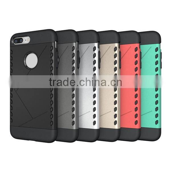Combo phone case TPU + PC phone hull protective back cover for iPhone7 7plus
