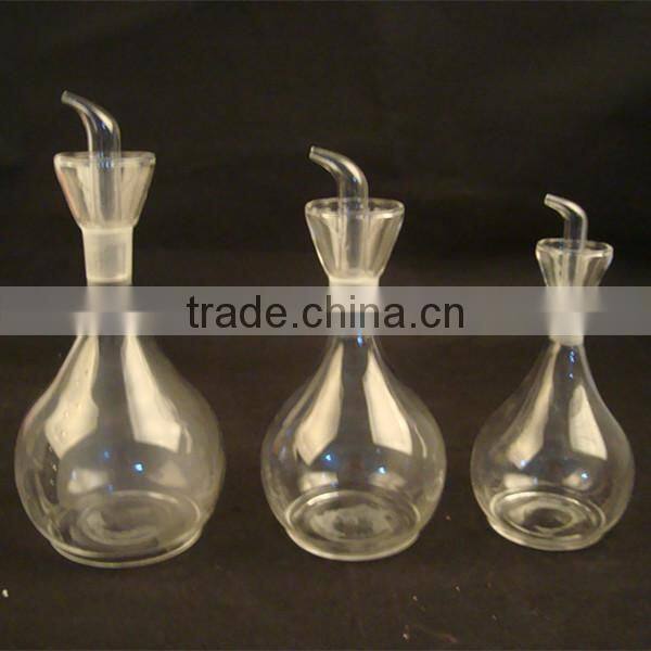 heat resistant glass vinegar bottle with dropper