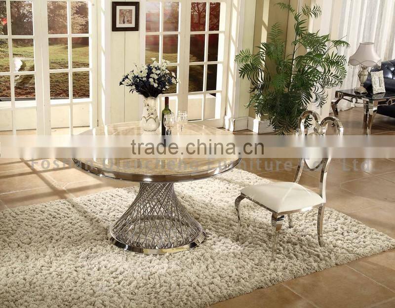 Most popular modern hotel furniture round rotating top dining table