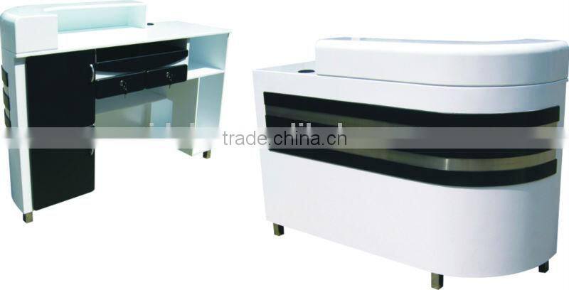 Nail salon reception desk Solid wood office table design receptionist table F-C19