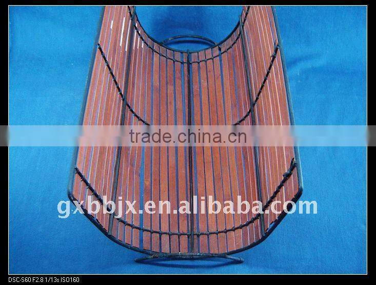 Bamboo woven storage files&newspaper holders