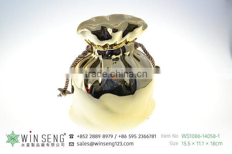 cheap bag shaped ceramic animal piggy bank for sale