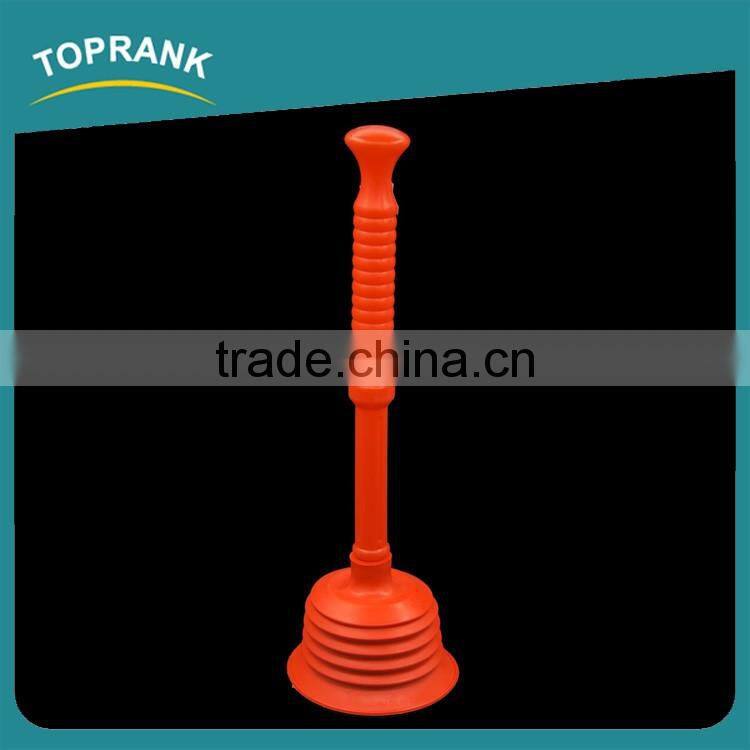 Toprank Best Selling Bathroom Accessories Custom Colored PVC Toilet Suck Toilet Plunger With Plastic Handle