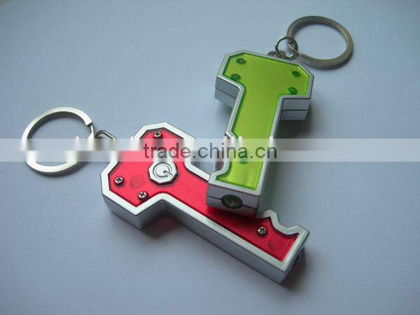 Wholesale key shape Led keychain