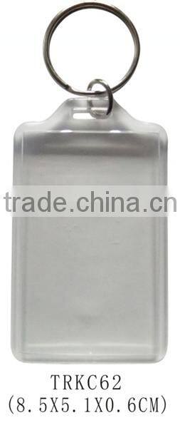 Good quality acrylic clear transparent keychain with custom design paper