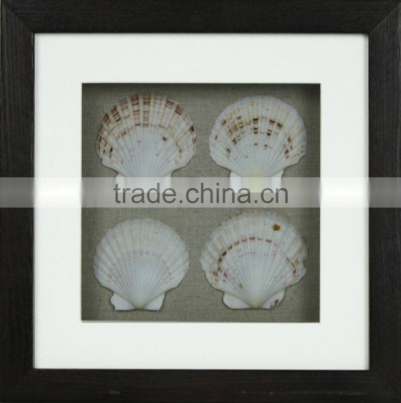 Cheap Sea Shell Wooden Artwork Wall Mounted Home Mediterranean Decor