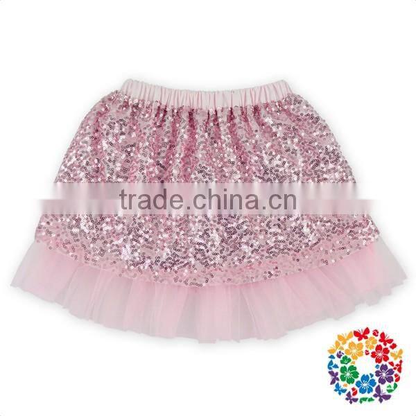 Latest fashion dresses girls glitter sequin tutu toddler pink tutu skirt for 2 year old girl dress