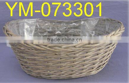 Wicker Rectangular Shape Flower Pot