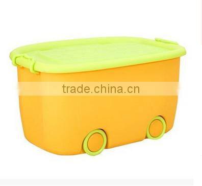 38L Small size Hot sale waterproof wheeling Plastic toy storage box with lid